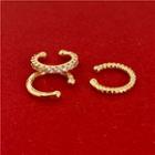 Set Of 3 : Rhinestone / Alloy Cuff Earring (assorted Designs) C - Gold - One Size