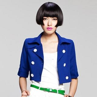 Double-Buttoned Cropped Jacket
