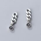 925 Sterling Silver Chain Drop Earring As Shown In Figure - One Size
