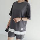 Set: Relaxed-fit Layered T-shirt + Shorts