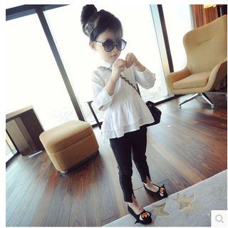 Collared Cartoon A-line Blouse