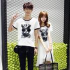 Couple Matching Cat Print T-shirt / Short-sleeve Dress