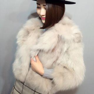 Cropped Faux-fur Coat