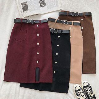 Pocket Detail Straight-fit Skirt