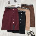 Pocket Detail Straight-fit Skirt