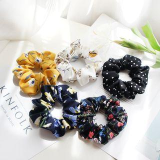 Floral Print Fabric Hair Tie