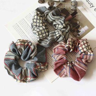 Plaid Fabric Hair Tie