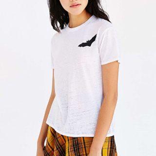 Bat Print Short-sleeve T-shirt