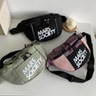 Lettering Drawstring Belt Bag