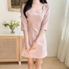 Sweetheart-neck A-line Minidress