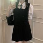 Puff-sleeve Shirt / Vest / A-line Skirt