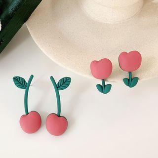 Alloy Tulip / Cherry Dangle Earring