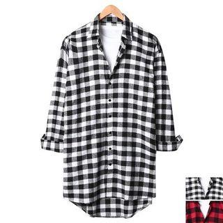 Long Gingham-check Shirt