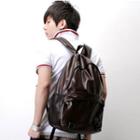 Faux-leather Backpack