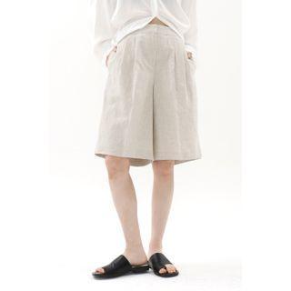 Ramie Knee-length Shorts