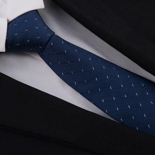 Patterned Tie Neck