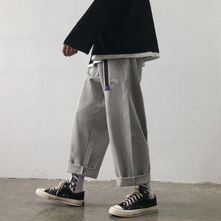 Wide Leg Lettering Pants