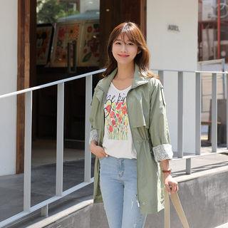 Flap-front Lace-detail Parka