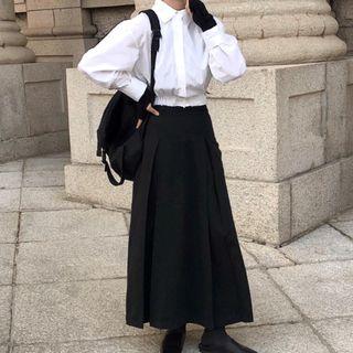 Plain Shirt / A-line Maxi Skirt