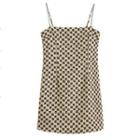 Spaghetti Strap Patterned Sheath Dress