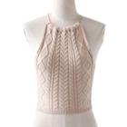 Tie-back Cable Knit Camisole Top