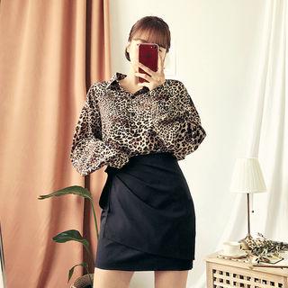Loose-fit Leopard Blouse