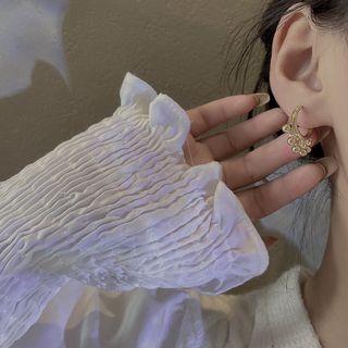 Bead Alloy Fringed Earring E2939 - 1 Pair - Gold - One Size