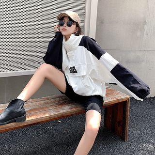 Colored Panel Overhead Jacket White - One Size