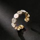 Geometric Alloy Open Ring Gold - One Size