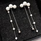 Alloy Faux Pearl Fringed Earring As Shown In Figure - One Size