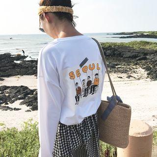 Printed Back Long Sleeve T-shirt