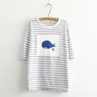 Whale Stripe Short-sleeve T-shirt