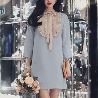 3/4 Sleeve Panel Dress