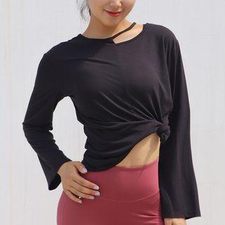 Cutout Long-sleeve Sports Top