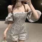 Floral Off-shoulder Playsuit