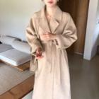 Long-sleeve Plain Trench Coat
