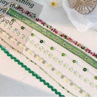 Fabric / Bead / Faux Pearl Choker (various Designs)