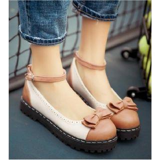 Ankle Strap Two-tone Platforms