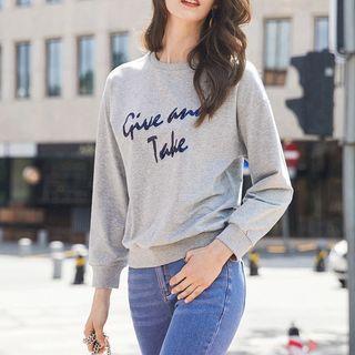 Sequined Letter Sweatshirt