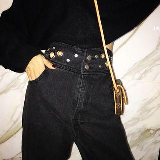 Eyelet Straight-cut Jeans