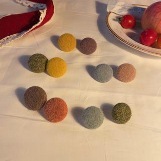 Felted Round Ear Stud