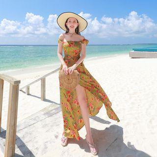 Floral Front-slit Sun Dress