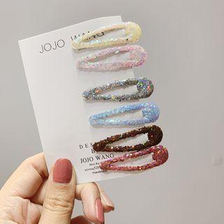 Sequined Hair Clip As Shown In Figure - One Size