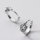 925 Sterling Silver Crown Earring 1 Pair - S925 Silver Earrings - One Size
