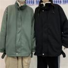 Couple Matching Fleece-lined Zip-up Jacket