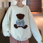 Bear Patch Fleece Sweatshirt
