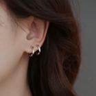 Cz Stud Earring / Mini Hoop Earring / Set