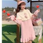 Panel Sweater Dress Pink - One Size