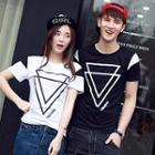 Couple Short Sleeves Print T-shirt