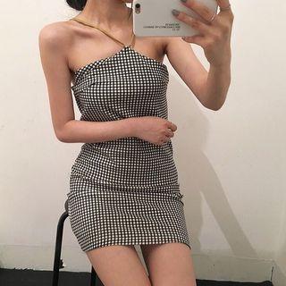 Gingham Halter Dress